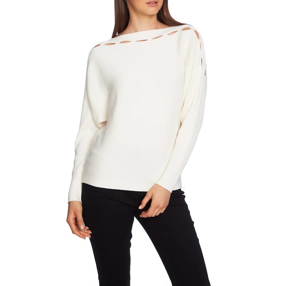 1. STATE Boat Neck Slit Yoke Sweater L